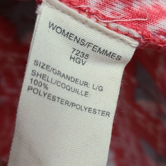 Woolrich Half-Zip Colwin Coral Printed Fleece Pullover Ladies Large Sweatshirt - Picture 7 of 8